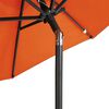 vidaXL Parasol ogrodowy na stalowym słupku, terakota, 225x225x212 cm