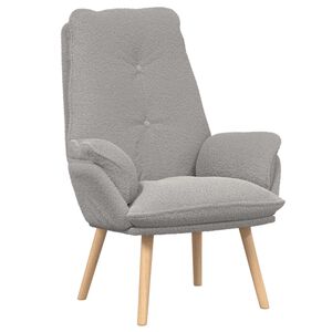 vidaXL fotel Jasnoszary 69 x 74 x 93 cm Tkanina sherpa