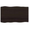 vidaXL Blat stołu, ciemnobrązowy 100x60x2 cm dąb z naturalną krawędzią