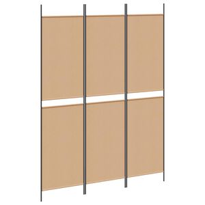 vidaXL 3-panelowy parawan Beżowy 150 x 200 cm tkanina