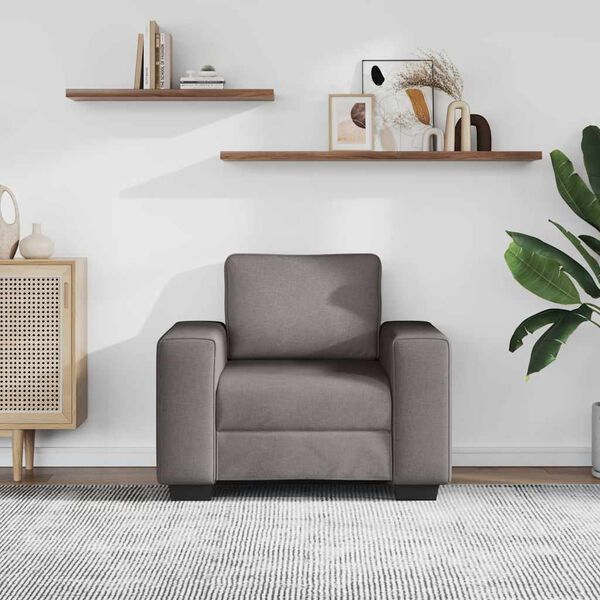 vidaXL Sofa Fotel Taupe 100x77x82 cm Tkanina