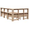 vidaXL Ł&oacute;żko z regałem, bez materaca, 140x200 cm, lite drewno sosnowe