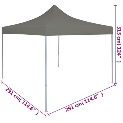 vidaXL Rozkładany namiot imprezowy 3 x 3 m, antracytowy