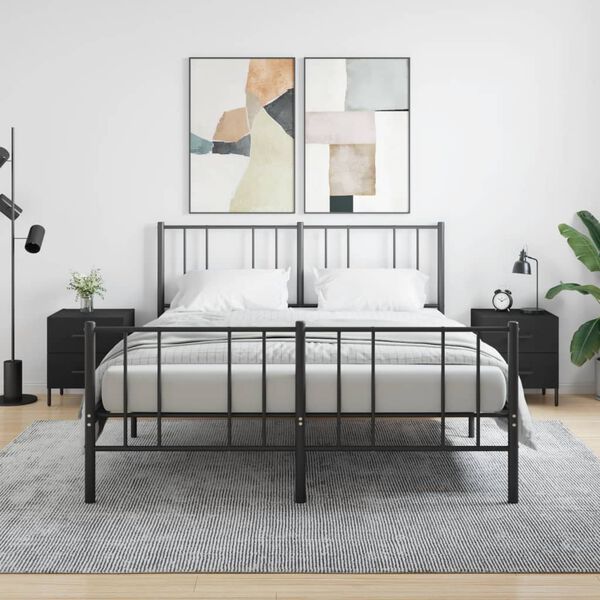 vidaXL Szafki nocne, 2 szt., czarne, 40x35x47,5 cm