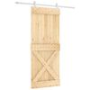 vidaXL Drzwi przesuwne Naturalne i białe 85 x 210 cm