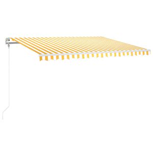 vidaXL Automatycznie zwijana markiza, LED i czujnik wiatru, 400x300 cm