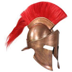vidaXL Replika zabytkowego hełmu greckiego, LARP, stal miedziana