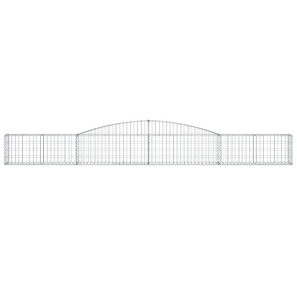vidaXL Kosze gabionowe, 3 szt, 400x30x40/60 cm, galwanizowane żelazo