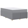 vidaXL Ramka ł&oacute;żka z materacem Jasnoszary 120 x 200 cm tkanina