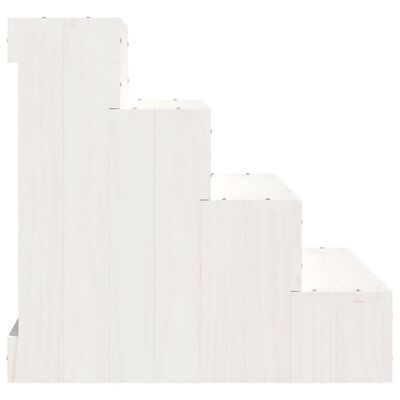 vidaXL Schody dla zwierząt, białe, 40x49x47 cm, lite drewno sosnowe