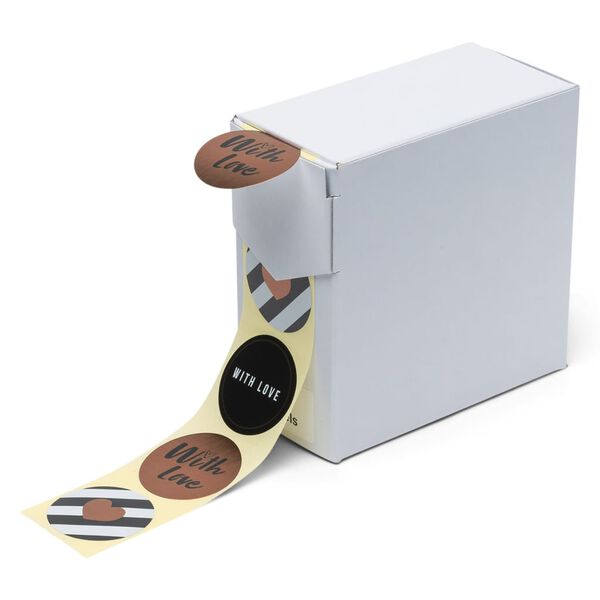 rillprint Naklejki na prezenty 4 rolki po 250 szt., r&oacute;ż, brąz i czarne