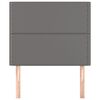 vidaXL Zagł&oacute;wek szary 90x5x118/128 cm sk&oacute;ra ekologiczna