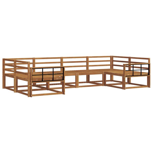 vidaXL Zestaw sof na zewnątrz 6 pcs Naturalny Lite Drewno Akacji