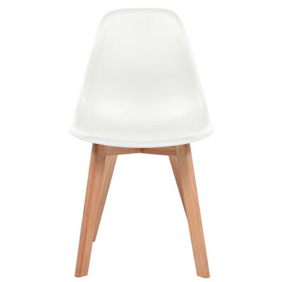 vidaXL Krzesła stołowe, 6 szt., białe, plastikowe