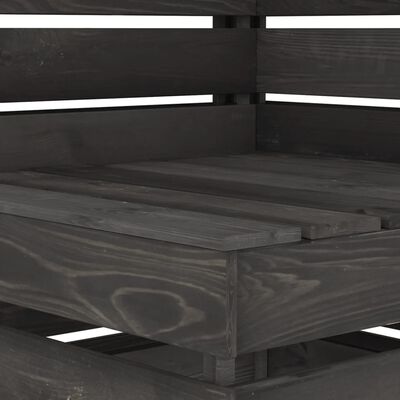 vidaXL Ogrodowa sofa 2-osobowa, impregnowane na szaro drewno sosnowe