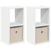 vidaXL Stolik nocny 2 szt. Biały 25,5 x 22 x 49,5 cm