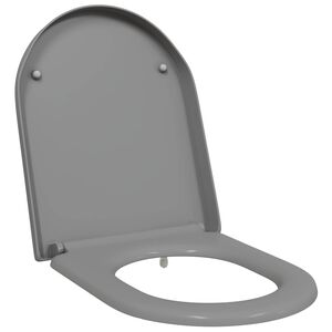 vidaXL Deska toaletowa Szary 49 x 36 x 4 cm Duroplast