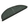 vidaXL Maty na schody samoprzylepne 15 szt. 56x17x3 cm Zielone półokrągłe