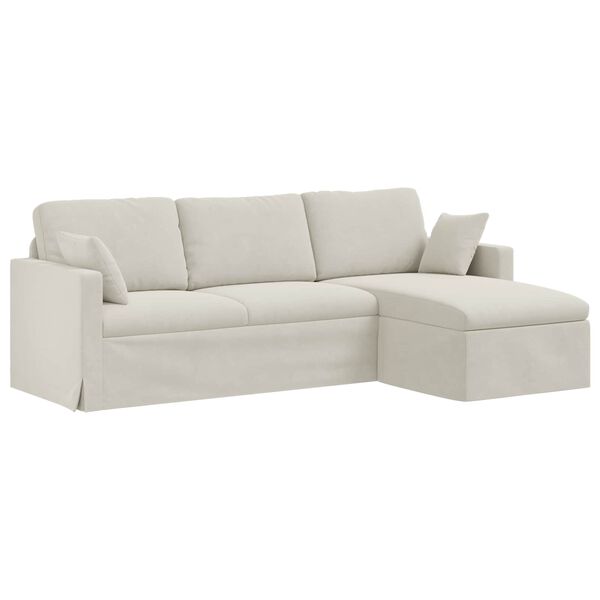 vidaXL Sofa Kremowy