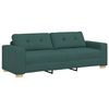 vidaXL Sofa 3 pcs Ciemna zieleń 221 x 80 x 80 cm Tkanina lniana