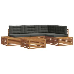 vidaXL Zestaw sof na zewnątrz 5 Sztuka Naturalny i Antracytowy