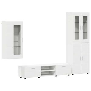 vidaXL Zestaw szafek RTV FLORIN 3 pcs Biały Drewno inżynieryjne
