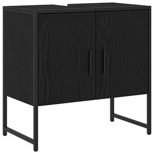vidaXL Szafka pod umywalkę Czarny Dąb 60 x 30 x 60 cm