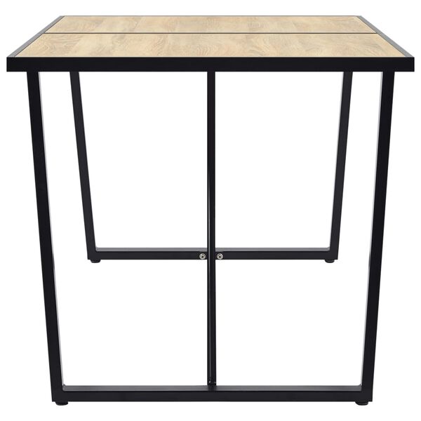 vidaXL 9-częściowy zestaw mebli do jadalni, kremowy, sztuczna sk&oacute;ra