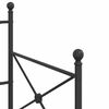 vidaXL Ł&oacute;żko dzienne bez materaca czarne 80x200 cm stalowe