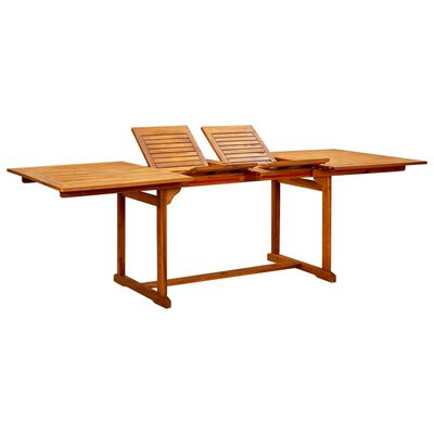 vidaXL Ogrodowy stół jadalniany, (160-240)x100x75 cm, drewno akacjowe