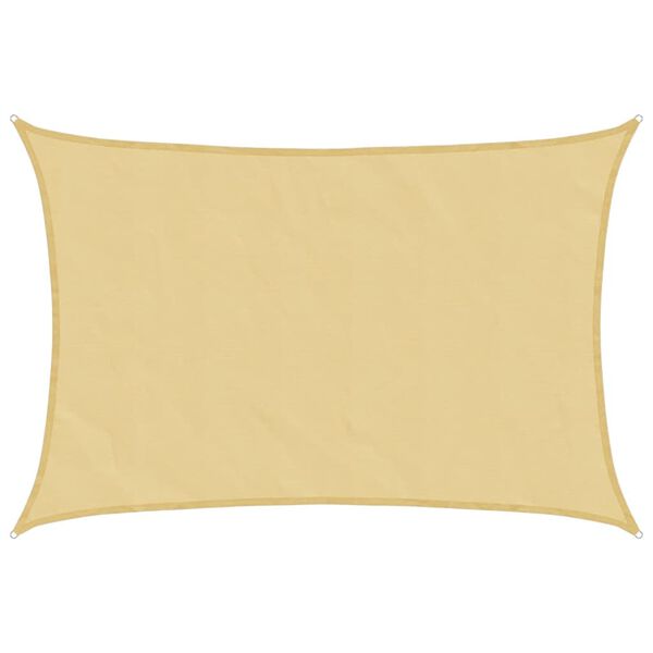 vidaXL Żagiel przeciwsłoneczny, piaskowy, 3x2 m, 100% poliester