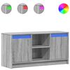 vidaXL Szafka pod TV z LED, szary dąb sonoma, 100x34x50 cm