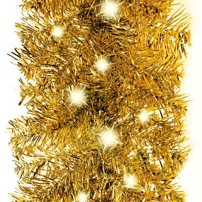 vidaXL Girlanda świąteczna z lampkami LED, 10 m, złota