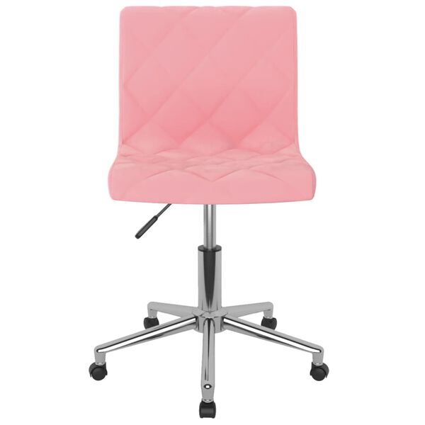 vidaXL Obrotowe krzesła stołowe, 2 szt., r&oacute;żowe, aksamitne