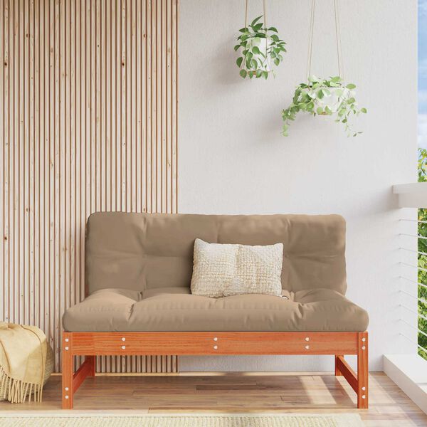 vidaXL Sofa Środkowa do Ogrodu Lite drewno sosnowe Woskowy Brąz