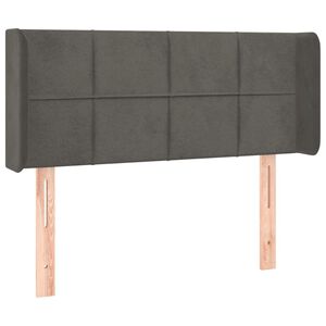 vidaXL Zagł&oacute;wek uszak, ciemnoszary, 83x16x78/88 cm, aksamit