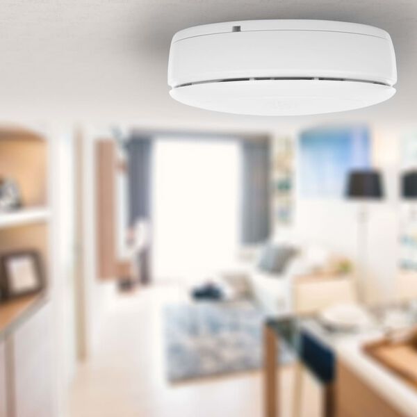 Smartwares Czujnik dymu z alarmem, 12x9x4 cm, biały