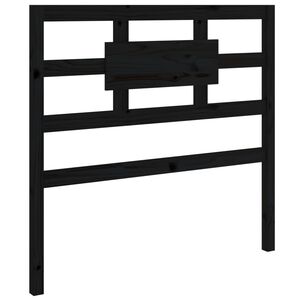 vidaXL Wezgłowie ł&oacute;żka, czarne, 80,5x4x100 cm, lite drewno sosnowe