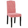 vidaXL Krzesła stołowe, 2 szt., r&oacute;żowe, obite aksamitem