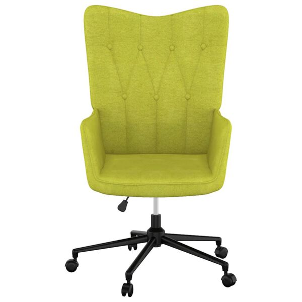 vidaXL Fotel, zielony, obity tkaniną