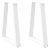 vidaXL Nogi do stołu jadalnego w kształcie litery V 2 szt. Białe 60x(72-73,3) cm Stal