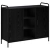 vidaXL Bufet Czarny dąb 97 x 33 x 81 cm Drewno inżynieryjne