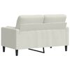 vidaXL 2-osobowa sofa z poduszkami, kremowa, 120 cm, aksamit