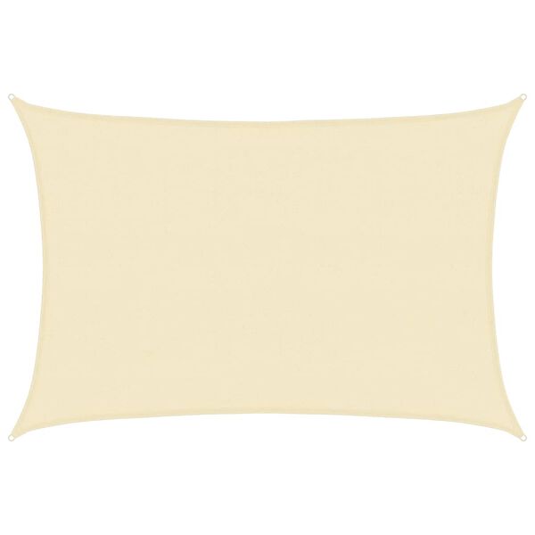 vidaXL Żagiel ogrodowy HDPE, prostokątny, 4x6 m, kremowy