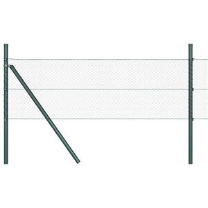 vidaXL Słupek ogrodzeniowy. Szary 50 x 0,8 m (siatka 13 mm) Stal i PVC