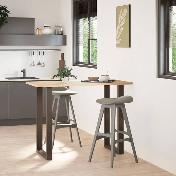 vidaXL Nogi do stołu barowego w kształcie litery U 2 szt. Naturalna stal 60x(100-101) cm Stal