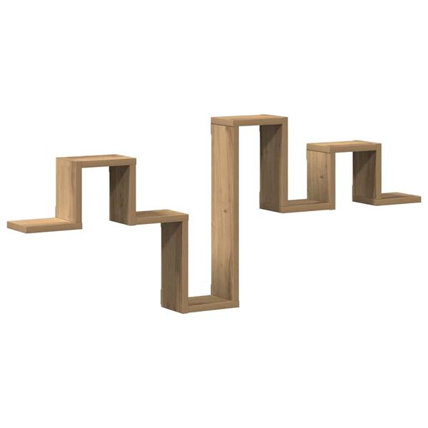 vidaXL Półka ścienna z półką dąb artisan 104,5 x 10 x 43 cm