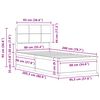 vidaXL Ramka ł&oacute;żka z tapicerowanym wezgłowiem Jasnoszary 90 x 200 cm