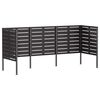 vidaXL Ekran na kosz na śmieci 249 x 85 x 113 cm Stal Czarny