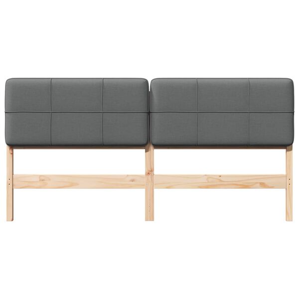 vidaXL Tapicerowane wezgłowie Z zagł&oacute;wkiem Brązowy i jasnoszary 180 cm